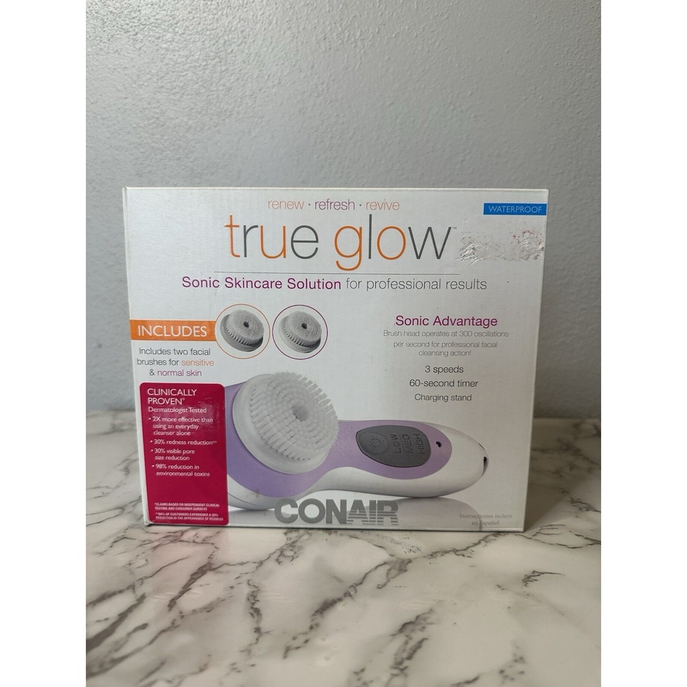 Conair True Glow Sonic Advantage. Sonic Skincare Solution. New In Box.